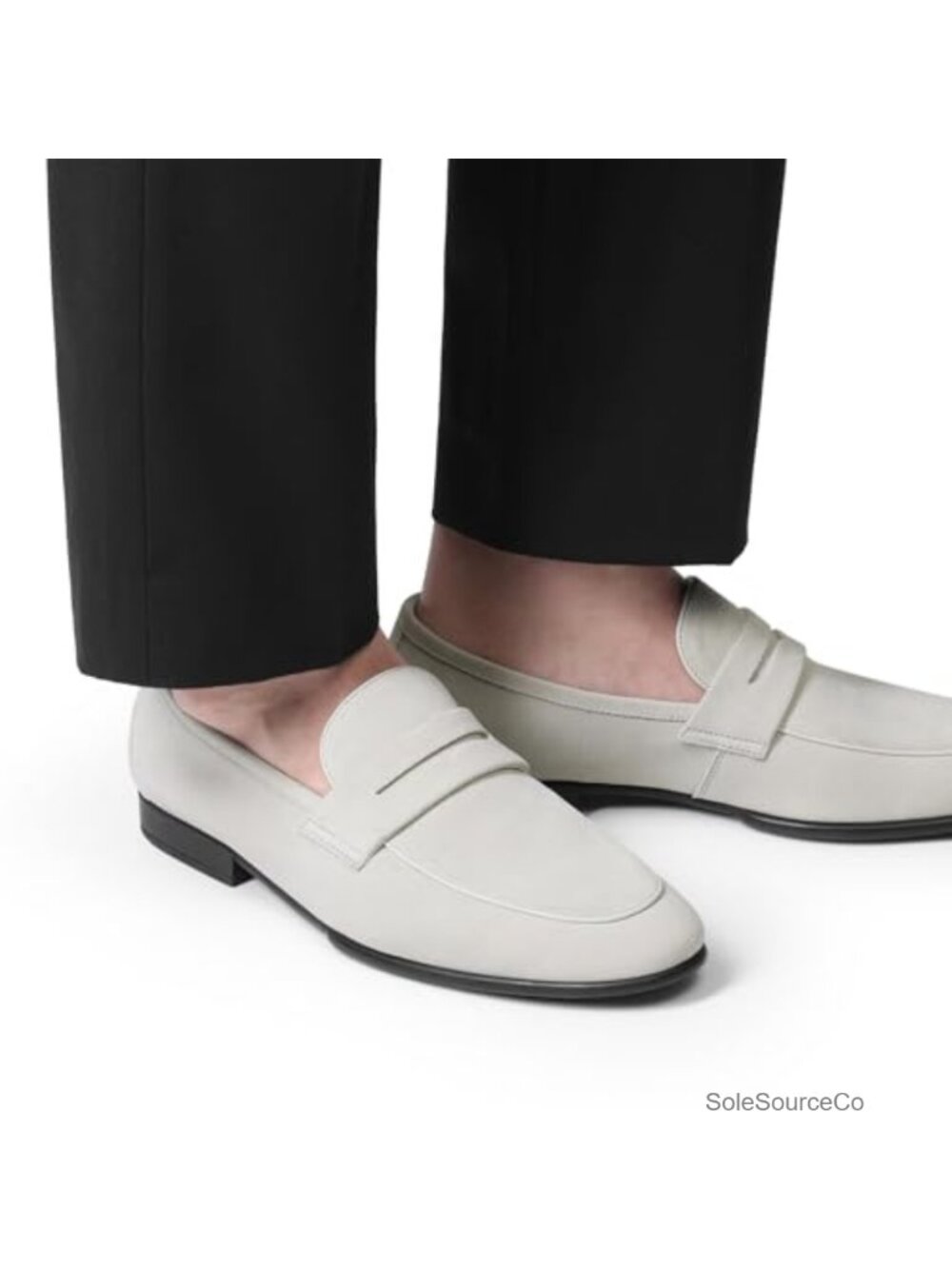 Men's Penny Loafers Suede Dress Shoes Slip-on Lightweight Non Slip Foldable - Picture 5 of 6